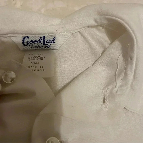 Vintage Good Lad 4T Stars navy overalls and white button up dress shirt set - Picture 6 of 7